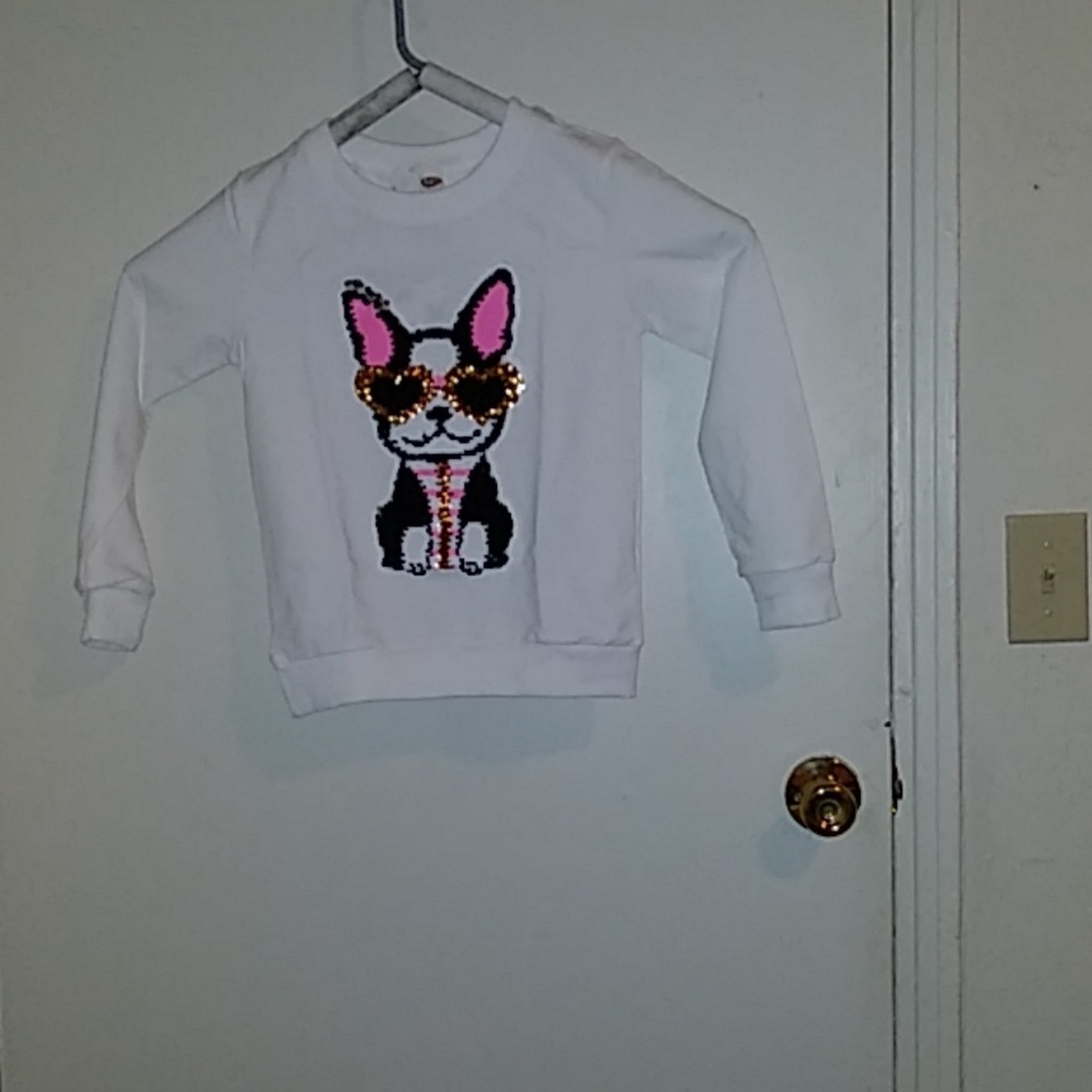 White long sleeve girls sweatshirts (S)